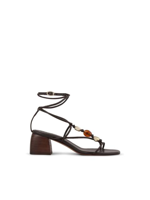 ba&sh Caya beaded ankle-tie sandals