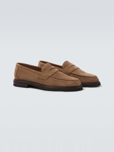 THOM SWEENEY Suede penny loafers