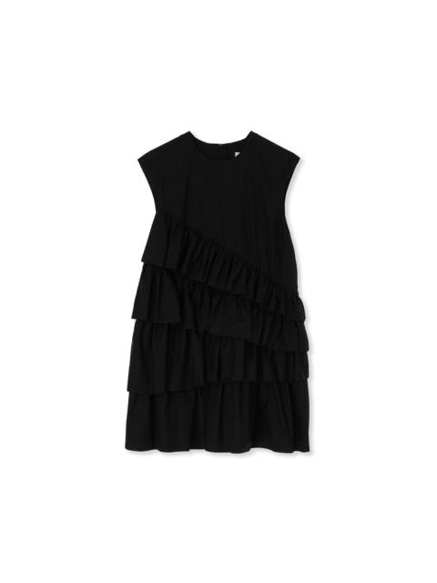 MSGM Sleeveless poplin dress with ruffles