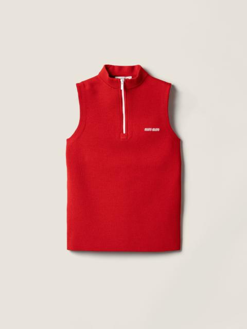 Miu Miu Wool half-zipper sweater