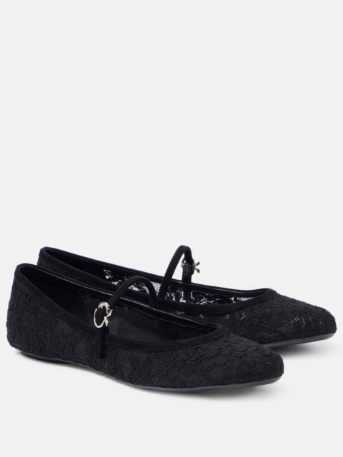 Gianvito Rossi 가죽 발레리나 신발