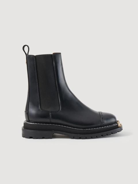 Sandro ANKLE BOOTS WITH NOTCHED SOLE