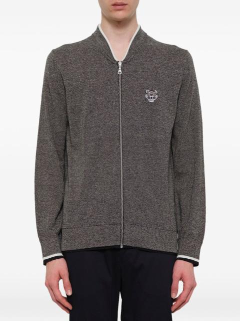 KENZO tiger-patch zip-up cardigan