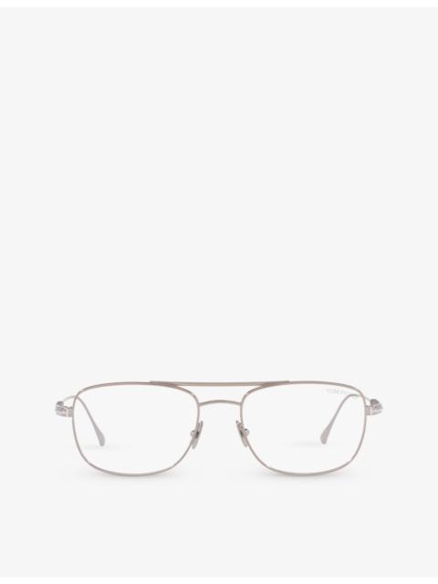 TOM FORD FT5848 Private Collection aviator-frame metal optical glasses
