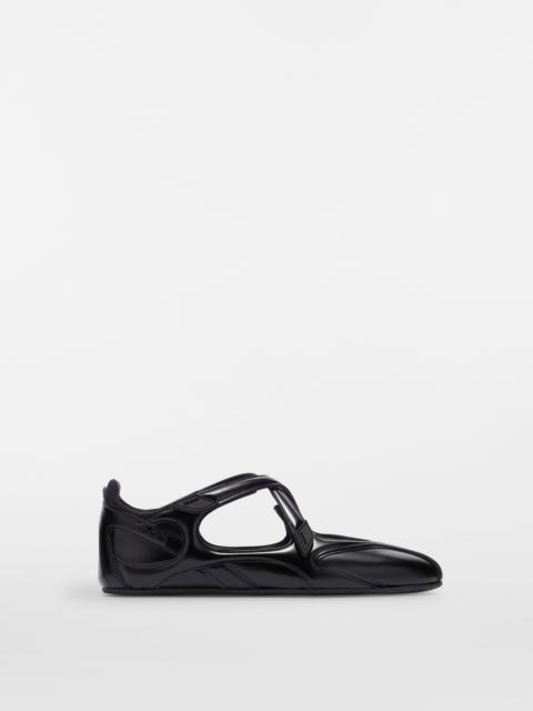 THE ATTICO ''FLOOR 01'' BLACK BALLERINA FLAT