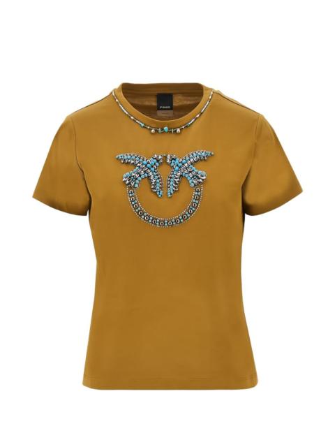 PINKO Love Birds bead-embellished T-shirt