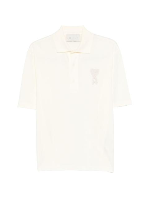 AMI Paris logo-appliqué polo shirt