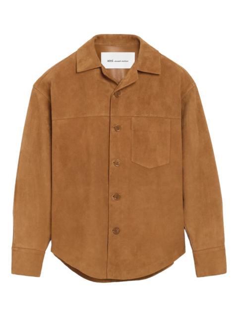 AMI Paris Ami Paris Goat Suede Buttoned Overshirt