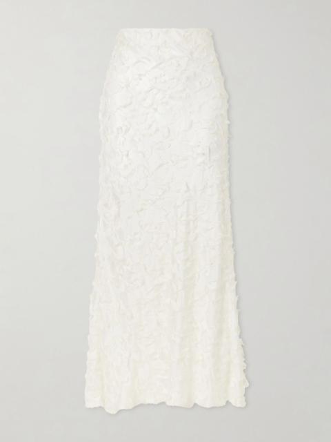 GABRIELA HEARST Frei fil coupè silk and wool-blend maxi skirt Ivory