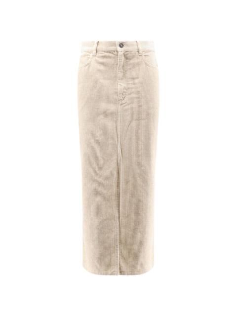 Isabel Marant Étoile corduroy front-slit midi skirt