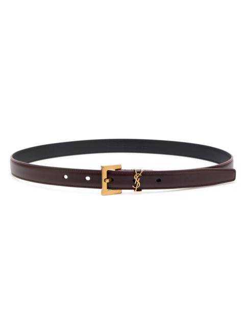 SAINT LAURENT Saint Laurent Logo Leather Belt