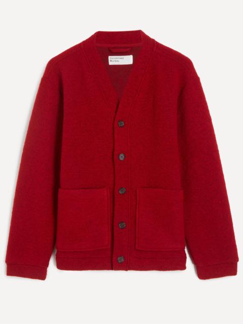 Red Wool Fleece Avance Cardigan