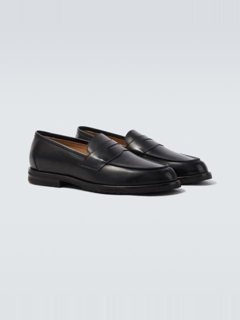 THOM SWEENEY Leather penny loafers