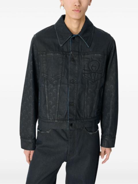 Marine Serre Moon waxed denim jacket