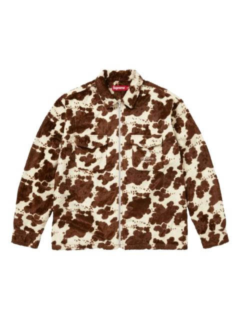 Supreme Supreme SS26 Faux Fur Zip Up Shirt 'Cow' SUP-SS26-360-COW