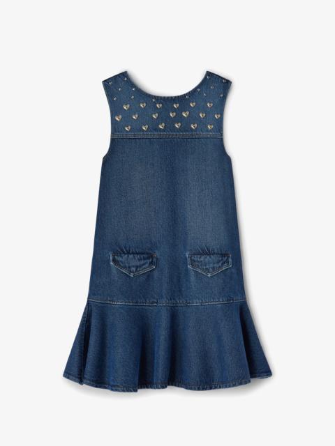 GANNI DRESS IN STUDDED DENIM