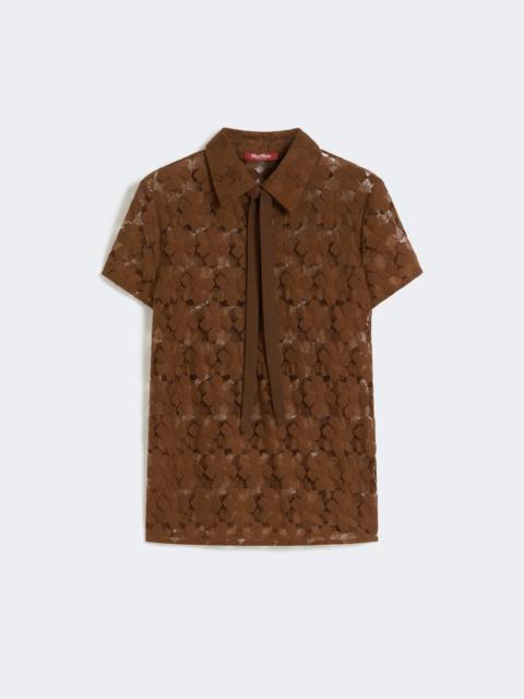 Max Mara Lace T-shirt - CHOCOLATE