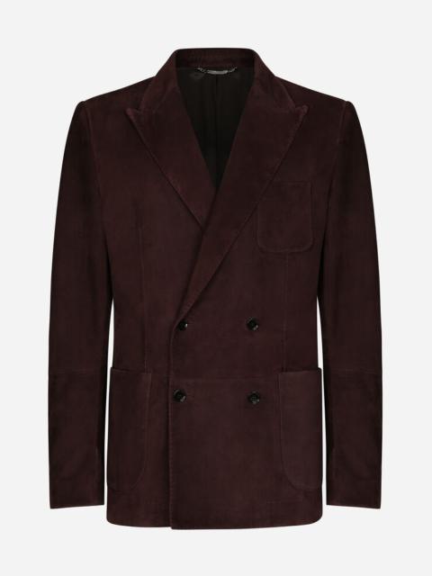 Dolce & Gabbana Double-breasted suede jacket