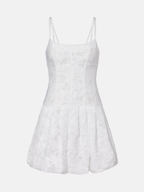 Fifi embroidered cotton-blend minidress