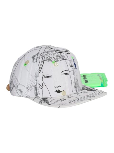 *Better With Age Doodle Reconstructed Button Down Hat "White / Multicolor - Blue Horse" BWA299