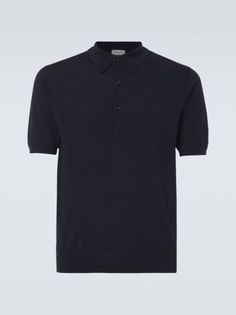 Wool polo shirt