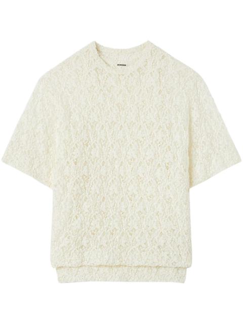 Jil Sander short-sleeved lace T-shirt