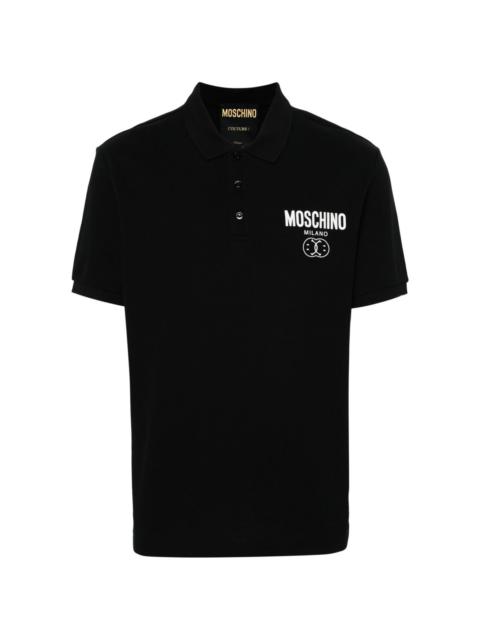 Moschino logo-print cotton polo shirt