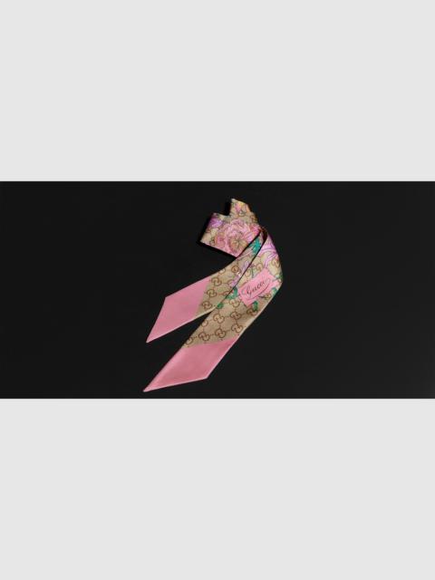 GUCCI Printed silk ribbon