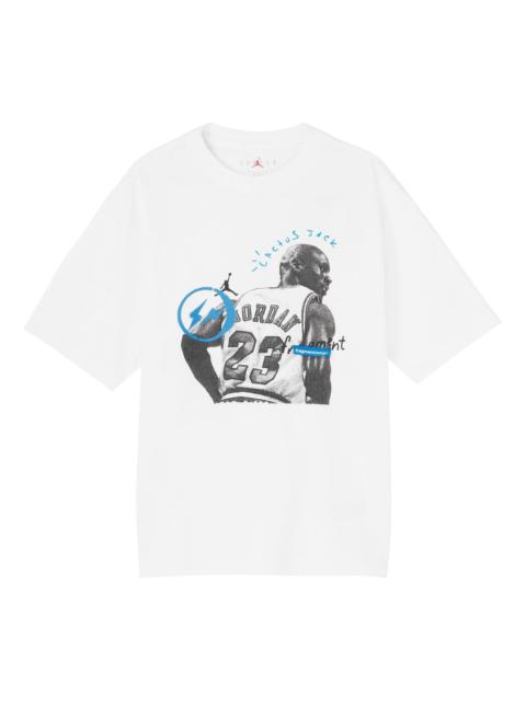 Jordan Air Jordan x Travis Scott x Fragment Design T-Shirt 'White Blue' DJ0620-133