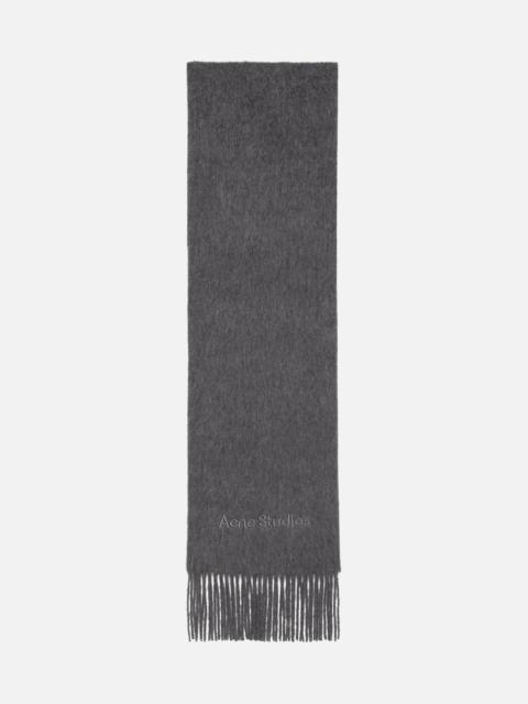 Acne Studios Wool logo scarf - Grey Melange