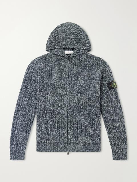 Stone Island Knitted Cotton-Chenille Zip-Up Hoodie