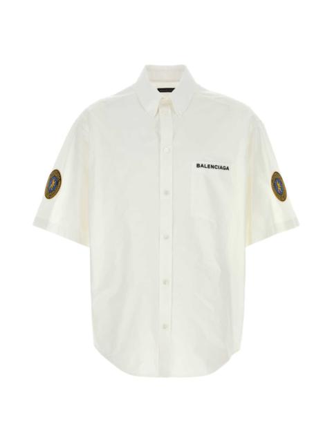 BALENCIAGA White Poplin Shirt