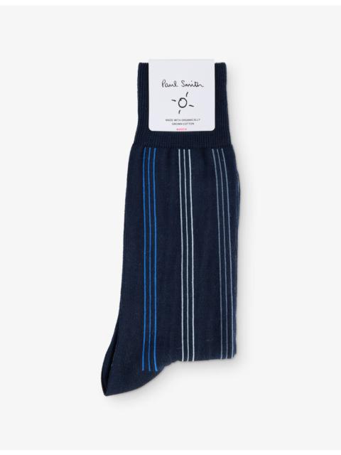 Paul Smith Jimini Stripe Cotton-Blend Socks