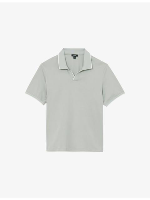 REISS Nico Air-Water Tipped Cotton Polo Shirt
