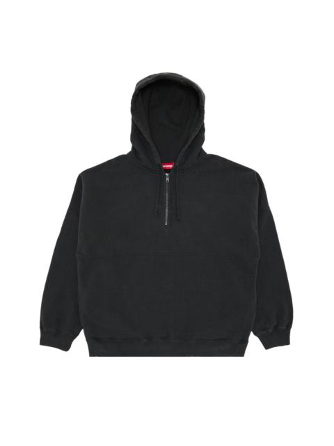 Supreme Wrapped Half Zip Hooded Sweatshirt 'Washed Black'