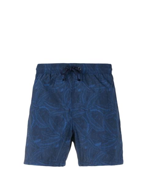 Canali feather-print swim shorts