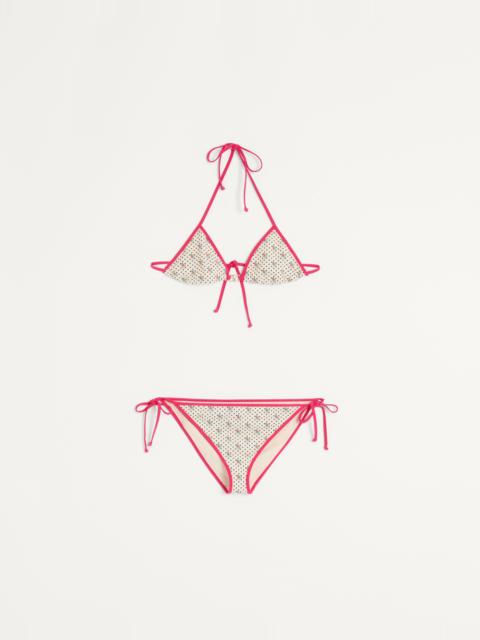 Valentino GELATINI PRINT LYCRA BIKINI WITH POLKA DOTS