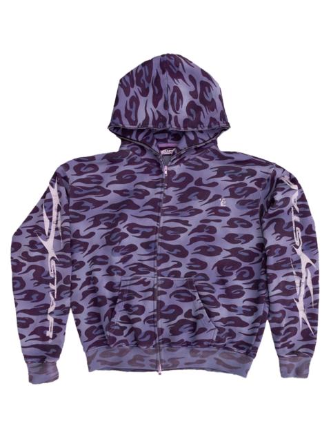 HELLSTAR Cheetah Zip-Up Hoodie "Purple" HSR072