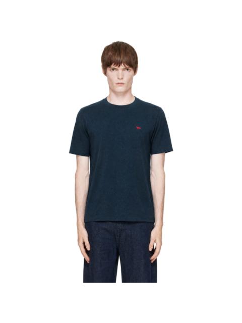 Maison Kitsuné Navy Red Profile Fox Comfort T-shirt