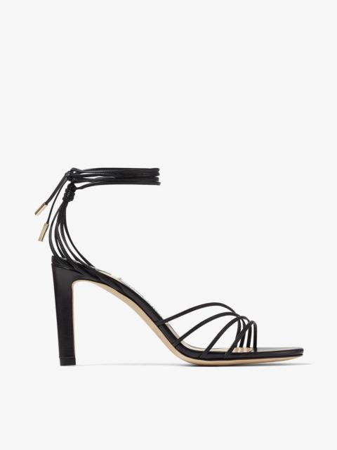 Antia 85
Black Nappa Leather Ankle-Tie Sandals