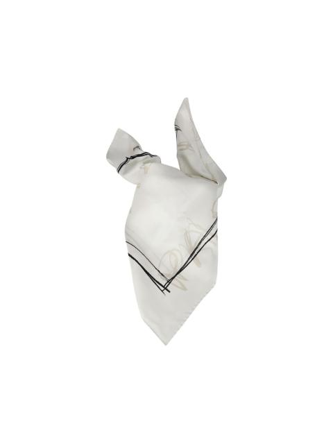 Maison Margiela logo-jacquard foulard