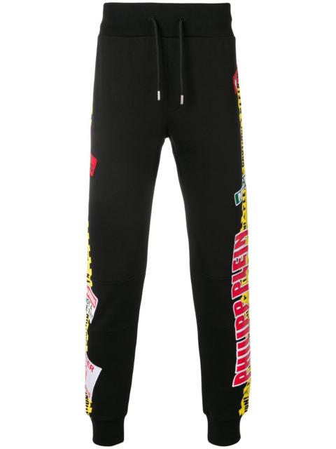 PHILIPP PLEIN danger warning track pants