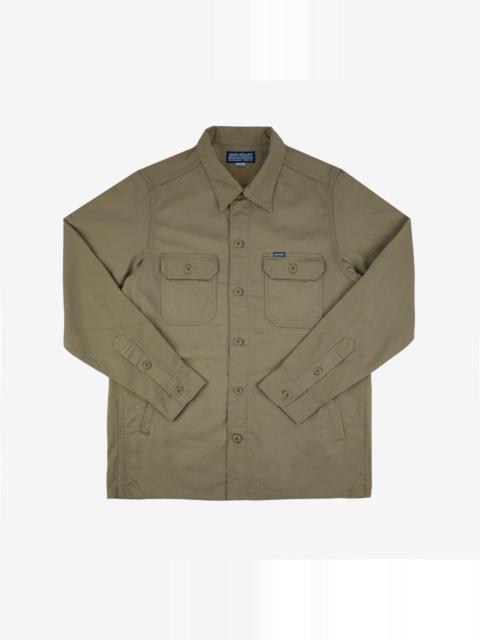 Iron Heart IHSH-385-BEI 9oz Herringbone Military Shirt - Beige