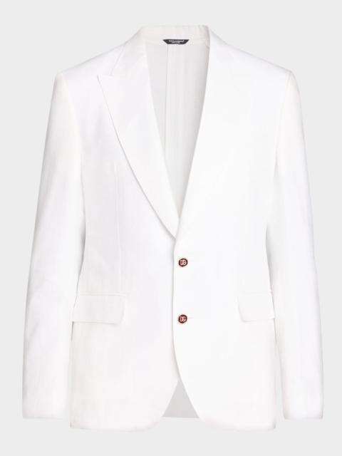 Dolce & Gabbana Men's Light Linen Two-Button Suit Jacket