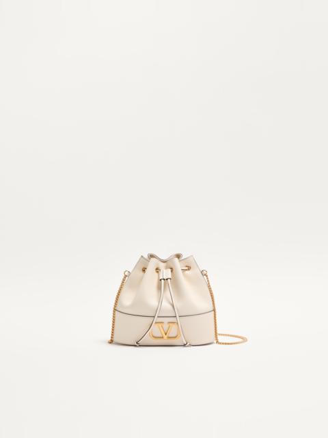 Valentino MINI VLOGO SIGNATURE BUCKET BAG IN NAPPA LEATHER