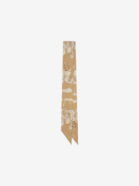 Burberry skinny Archive Knight silk scarf
