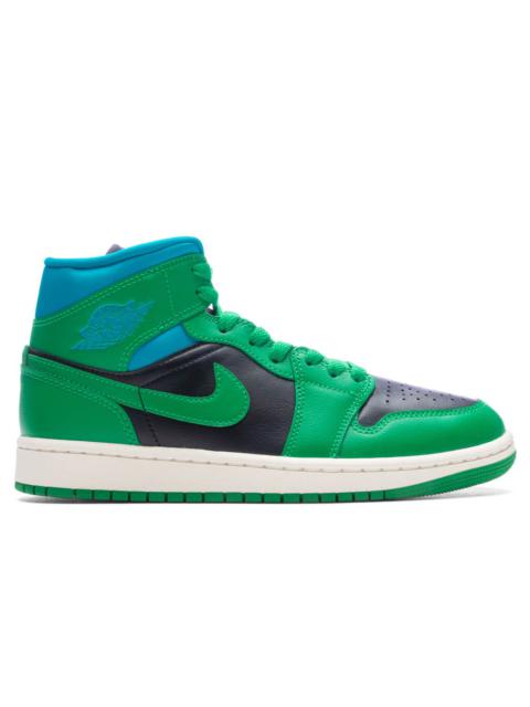 Jordan AIR JORDAN 1 MID WOMEN'S - BLACK/LUCKY GREEN/AQUATONE