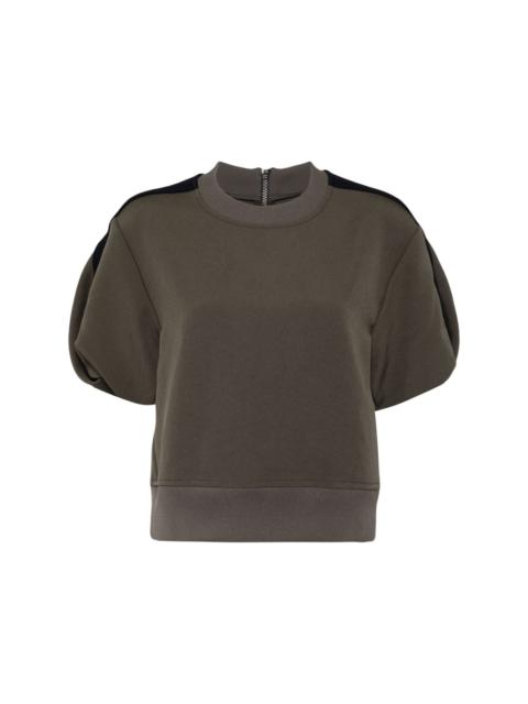 puff-sleeves short-sleeves T-shirt