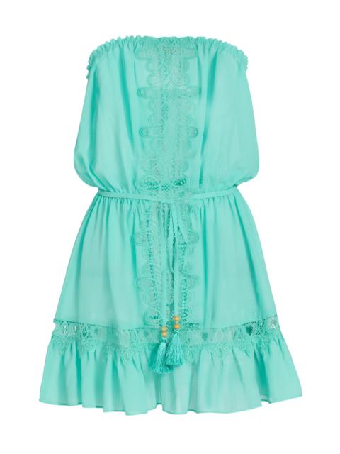 RAMY BROOK Women's Beth Lace-Trim Cover-Up Minidress - Seaglass