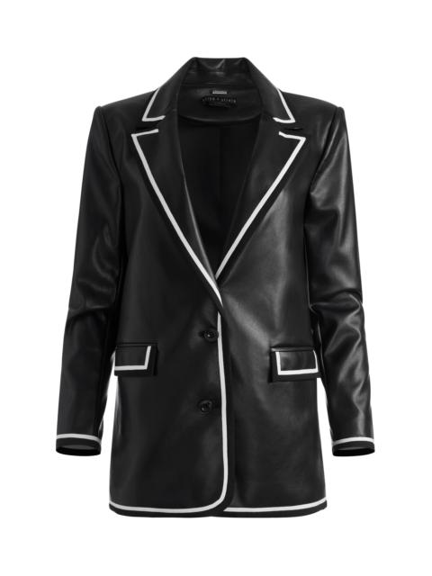 Alice + Olivia ELNA VEGAN LEATHER BLAZER
